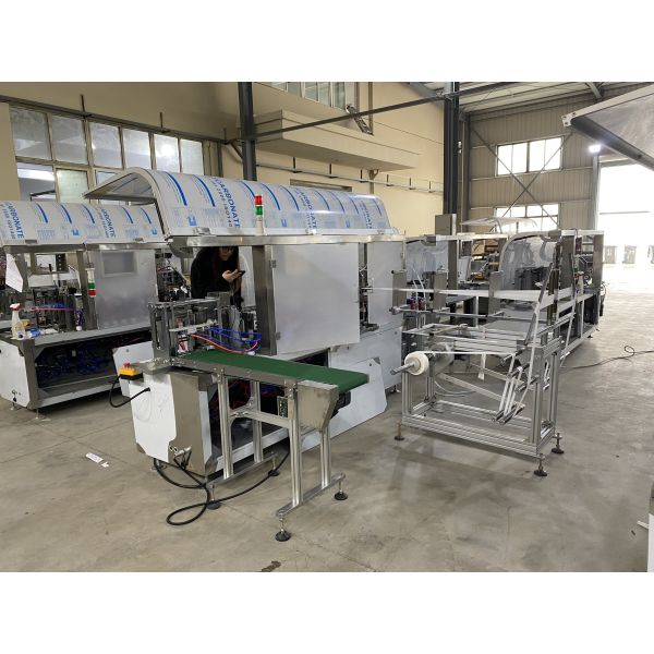 Full Automatic 4 Side Sealing Wet Wipe Packaging Machine Single Sachet Alcohol Swab Packing Machine