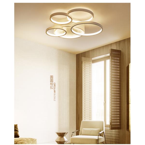 Circular Buckler Simple LED Ceiling Lightings White Color Lamps