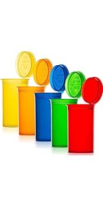 19 Dram Transparent Empty Pop Top Pill Bottles 