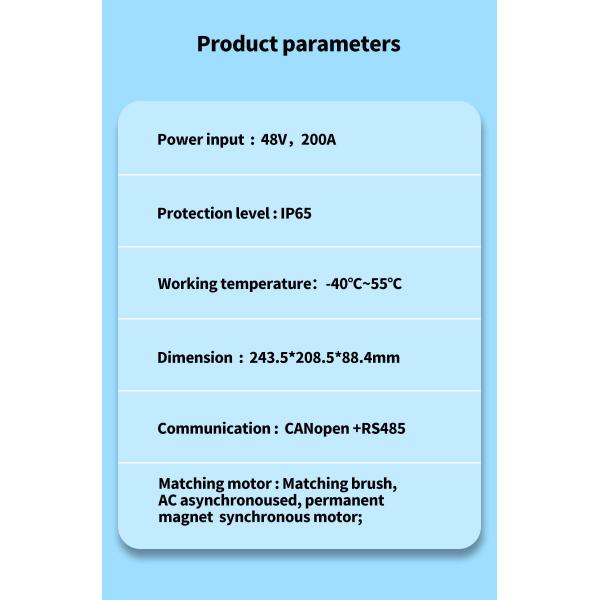 CANopen RS485 Goods Handling Electric Forklift AC Motor Controller