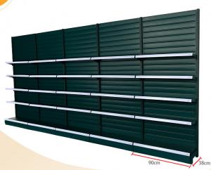 China Strip Type Back Panel Supermarket Display Shelving With Hook / Basket Accessories on sale