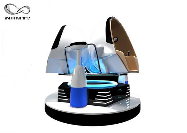 Quality INFINITY Attractive Interactive 9D Egg VR Cinema , Blue & White 9D Cinema Simulator for sale