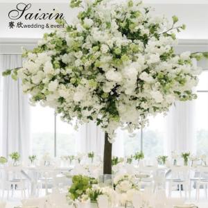 China Romantic Wedding Decoration Table Artifical Tree Tall Centerpiece Stand Artificial Wedding Sakura Tree wholesale