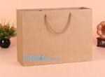 Manufacturer Shopping White Kraft Paper Carrier Bag,Luxury recycled custom
