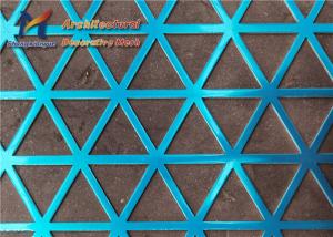 China 1.8mm Perforated Metal Mesh Blue Perforated Aluminium Panels Facade wholesale
