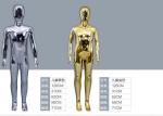 FRP Standing Female Window Fashion Display Mannequin Chrome With Silver Or