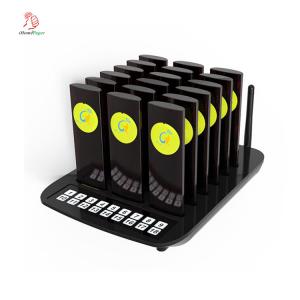 China wireless keyboard transmitter with 18 coaster pagers for waiter calling customer waiting in queue on sale
