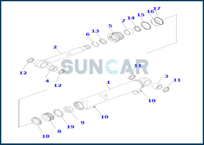 707-98-14990 7079814990 Arm Cylinder Service Kit For PC20MR-3 PC26MR-3
