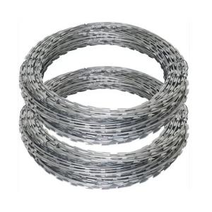 China BTO 22 CBT 64 Types Anti Climb Razor Wire Concertina Wire Hot Dipped Galvanized Razor Barbed Wire For Sale wholesale