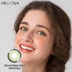 KSSEYE Yearly Green Contact Lens For Brown Eyes 0 Power 14.5mm