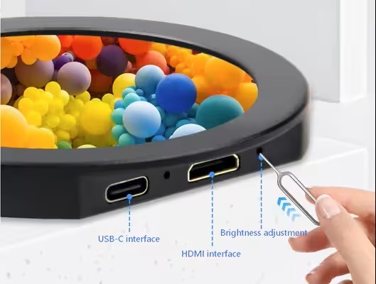 2.76 Inch Round HDMI Display 480x480 IPS Screen With LED Backlight