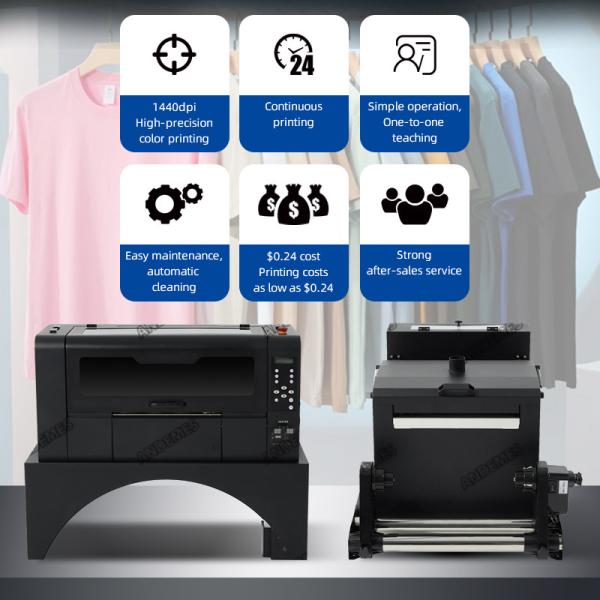 OEM Supported A3 DTF Printer Fast Shipping and Powder Heating Curing Oven for