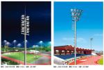 High Mast Pole With Led Flood Lighting System Parking Lot Outdoor Led Pole Lamps
