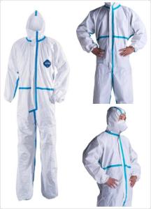 China White Anti Virus Sterile Disposable Protective Coverall for Food Processing wholesale