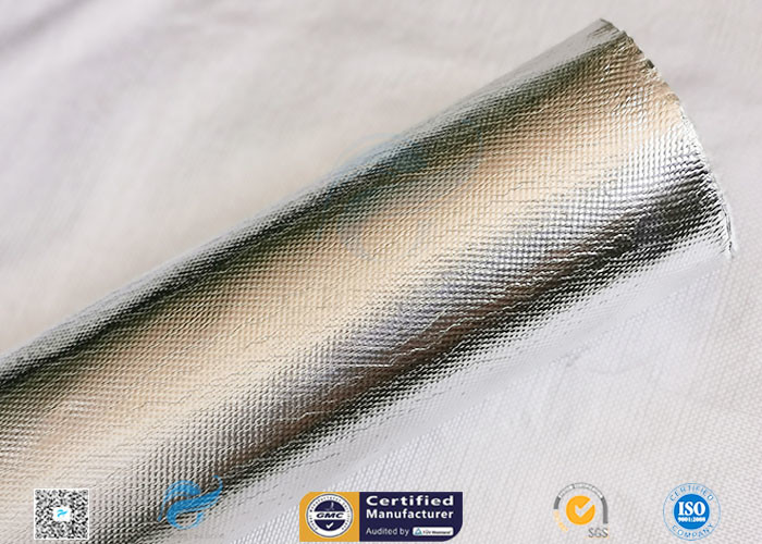 Industrial Hose Silver Coated Fabric Heat Sealing Aluminium Foil Coating