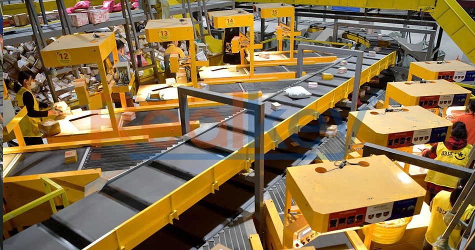 Logistics Sorting System Box Sorting Conveyor Adapt To Various Goods Flexible Adjustment