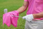 White Waffle Golf Towel Customized Printing Designs For Outdoor Activities