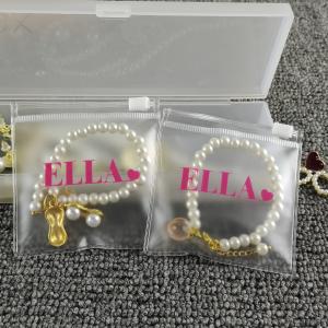 China Custom PVC Necklace Jewelry Zipper Bags Mini Influencer Style Sealed Transparent wholesale