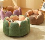 Cute and Comfortable sunflower cat bed Thickened Non-Slip Soft Pet Bed Suitable