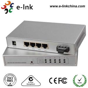 China Web Managed E - Link  Multimode Fiber Optic Switch Box 10 / 100 / 1000M 1FX + 4TX wholesale