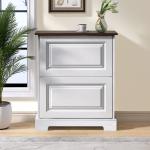 2 Flip-drawers Farmhouse Design Shoe cabinet with double shoe rack