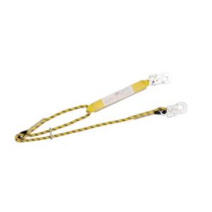 China 1460 To 1988mm Adjustable Safety Lanyard Yellow Energy Absorber Kernmantle Rope Lanyard wholesale