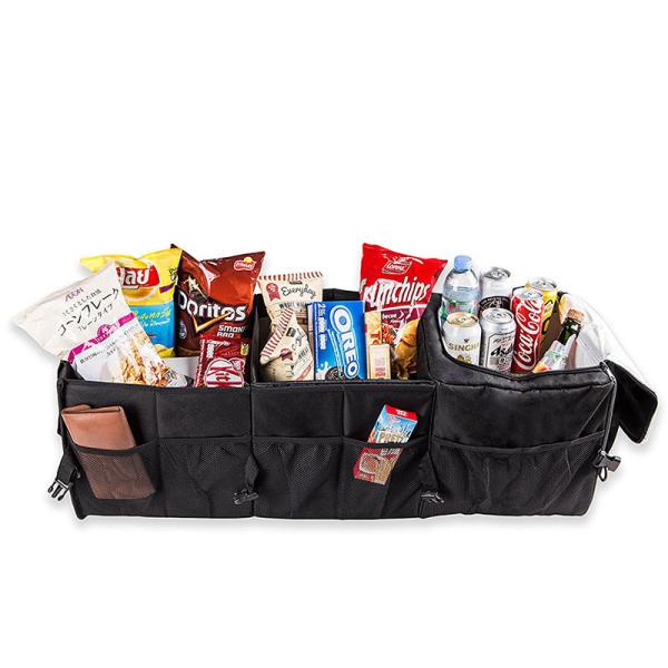 Ultimate Car Trunk Organizer With Cooler Bag Water Repellent Oxford Polyester