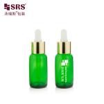 30ML 60ML Ready To Ship Empty Green Color Aluminum Shoulder Glass Bottles With
