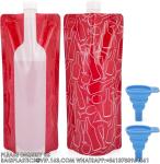 Foldable Wine Bags Travel Wine Bags Wine Pouch With Collapsible Funnel Wine