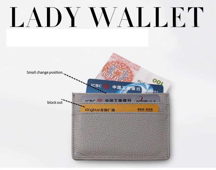 GENUINE LEATHER Slim Embossed Personalized Uv Print Monogrammed Credit Card Holder Wallet