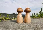Acacia Wood & Rubber Wood Jar Adjustable Salt & Pepper Grinder Mushroom Style