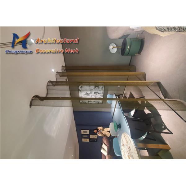 Wave Type Coil Drapery Mesh Exhibition Hall Metal Dividers Aluminium