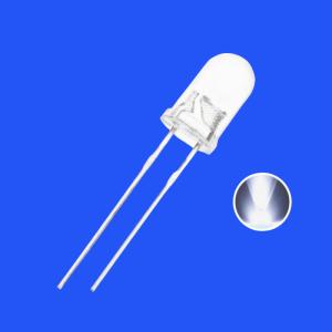 China Clear Lens Round Head 18000-20000mcd High Light 5mm LED High CRI Ra&gt;95 7000K White Color Diodes wholesale