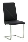 Polyurethane PU Dining Chairs , Upholstered Dining Room Chairs Stainess Steel