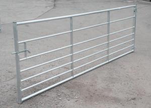 China Livestock Steel Farm Gates Padlockable Sliding Latch Adjustable Hinge wholesale