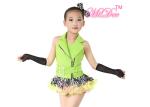Hip Hop Jazz Tap Costumes / Jazz Dance Outfit With Halter Vest / Zebra Skirt