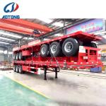 Customer Request Container Trailer 2 Axle 3 Axle 20FT 40 Ft Flat Bed Flatbed