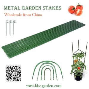 China plastic coated steel tomato stakes with antiskid surface and pointed end wholesale