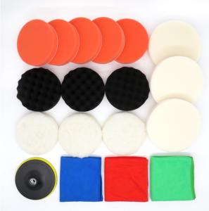 China 609g 18 Pcs Car Foam Drill Polishing Pad Kit For Car Sanding Buffing wholesale