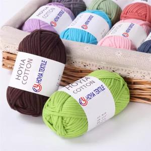 China 1/1NM 70% Cotton 30% Nylon Cotton Nylon Yarn Colorful Hand Made Crochet Knitting Yarn For Beginners wholesale