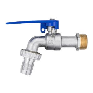 China TMOK Blue Aluminum Handle Garden Water Tap Washing Machine Brass Bibcock For Outdoor And Irrigation wholesale