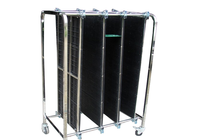 CE PCB Handling Equipment 3 Layers Anti Static 4 Wheels Moving SMT Turnover Cart 0
