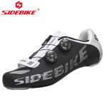 High Elastic SPD Indoor Cycling Shoes , Black Road Bike Shoes Skid Proof 35-46