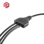 Male Female Y Shaped 20awg Watertight Cable Connector 1 In 3 Out