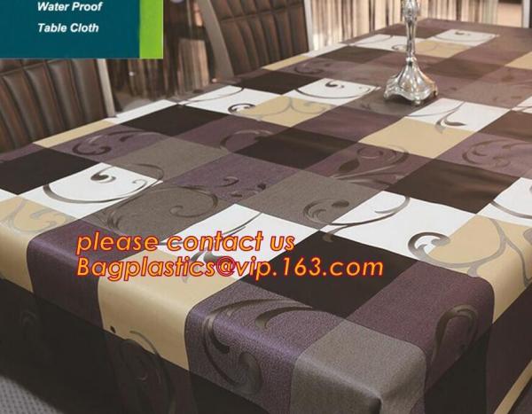 PVC European style square table cloth waterproof Oilproof non wash plastic pad