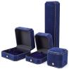 Buy cheap Han Hong Customized Size Blue Velvet Jewelry Box with Logo and Jewelry Package from wholesalers