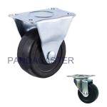 Light Duty Rubber Wheel Casters 50mm 44lbs Zinc Plated Finish