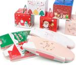 White Cardboard Fancy Christmas Packaging Boxes For Apple And Socks