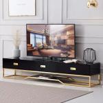 High Gloss Metal Frame TV Cabinet 200 x 45 x 45cm Plasma Medium Modern TV Unit