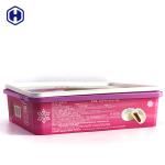 Purple PP Plastic IML Box 450g Moon Cake Packaging Customized Label